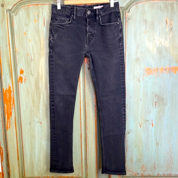 All Saints Men’s Black Cigarette Jeans, Size 28 - Picture 1 of 15